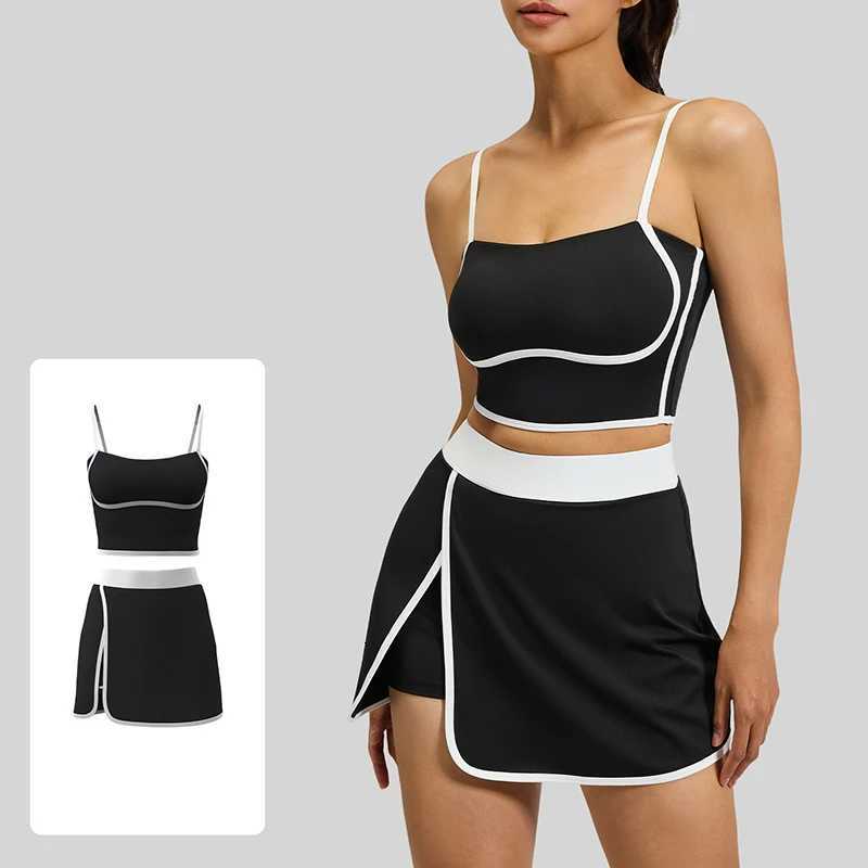 Women New 2026 Squat Summer Proof 2 Piece Yoga Set with Hidden Pocket Color Block Stretchy Comfortable Versatile Workout Set M260626 - view 3