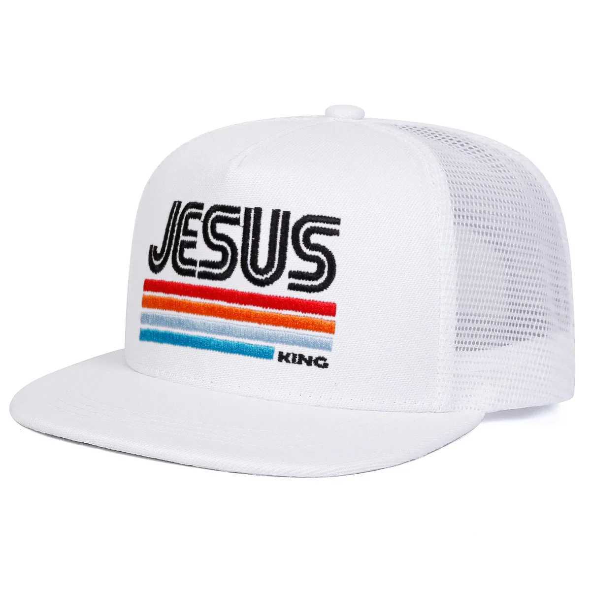 JESUS Letter Embroidery Hip-hop Unisex Net Hats Spring Summer Outdoor Adjustable Casual Baseball Caps Sunscreen Hat Sports M260626 - view 5