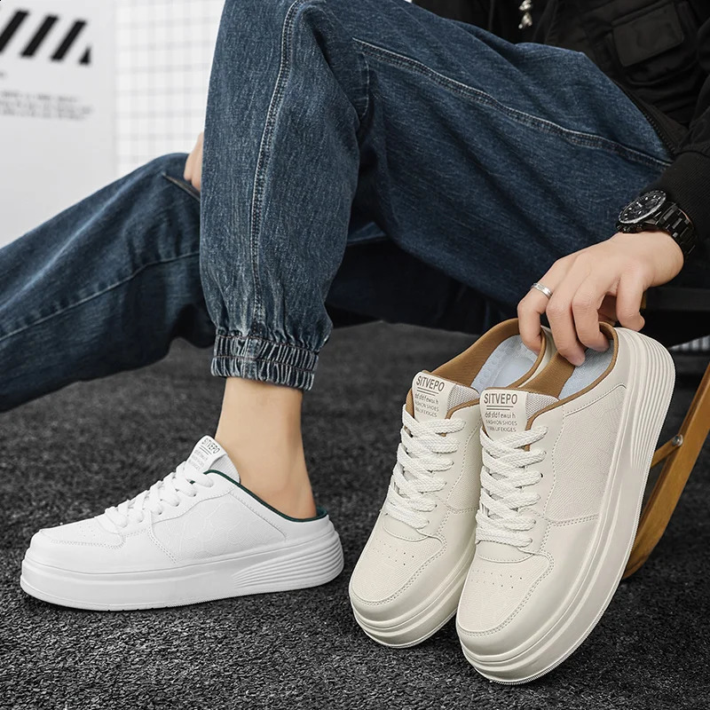 mens summer canvas slipon sandals casual versatile halfsandals Koreanstyle trendy shoes 260626 - view 6