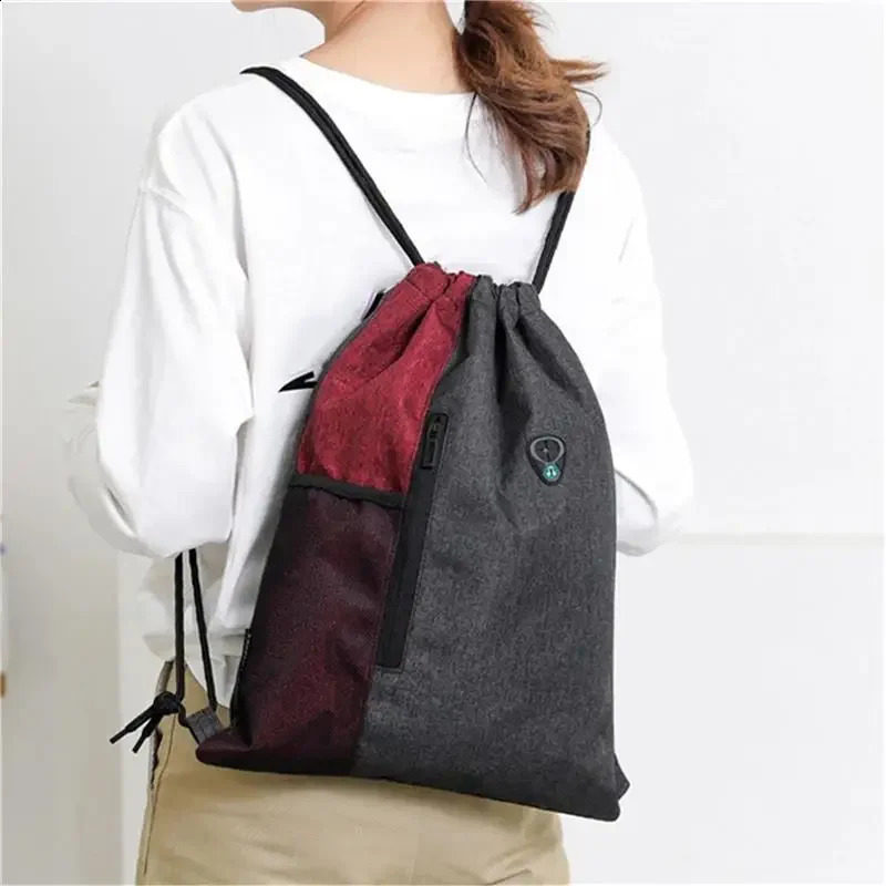 Folding Backpack Hiking Bag Lightweight Drawstring Fashionable Bundling Rope Sports 260625 - view 6