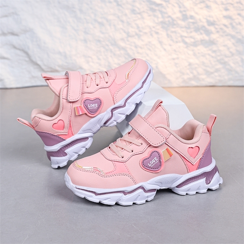 Girls autumn and winter sports shoes anti slip leather surface elementary school students spring outdoor shoes middle-aged 260617 - view 5
