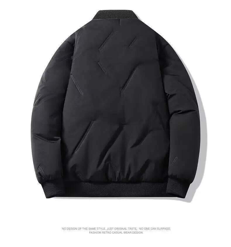 New autumn winter collar, men's fashionable and versatile outer warm cotton baseball jacket, J260626 - view 6