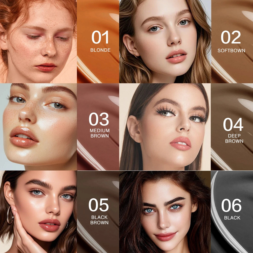 Waterproof Henna Brow Tint Kit Professional Salon Formula Long-Lasting Natural Eyebrow Dye BlackBrown Easy to Use at Home 260626 - view 7