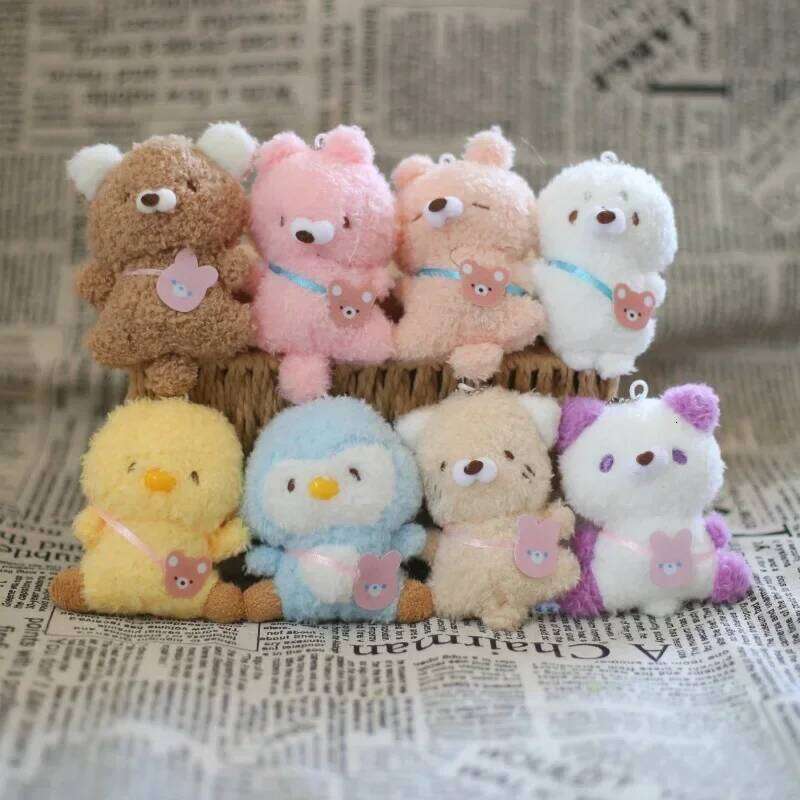peluche Kawaii Keychain Cute Plush Doll Toys Bag Charms Pendant Decorations Soft Stuffed Key Ring for Girls Kids Gifts 26Y0626