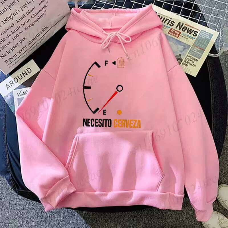 NECESITO CERVEZA Fashion Hooded Sweatshirt Pullover Hoodie Unisex Black White Hoodies for Men Beer Party Sportwear W260626 - view 4