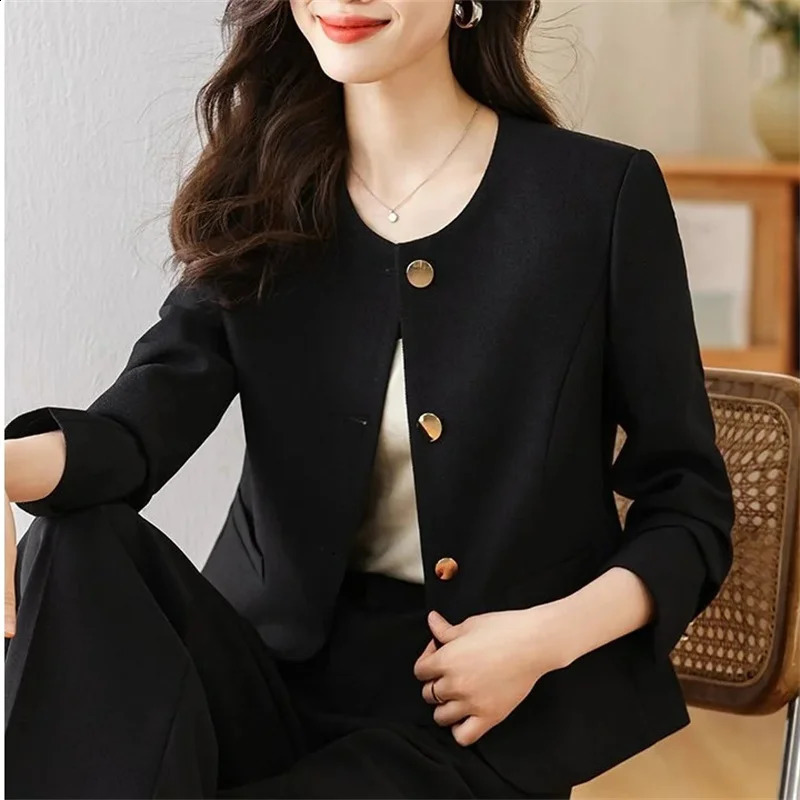 High end thin suit womens Blazer Small Fragrant Style Spring Autumn Winter Jacket Korean Versatile Short Coat Top 260625 - view 3