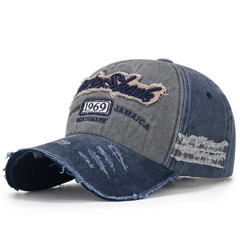 washed frayed Vintage baseball distressed with embroidered numbers sun visor duckbill hat M260626 - view 5
