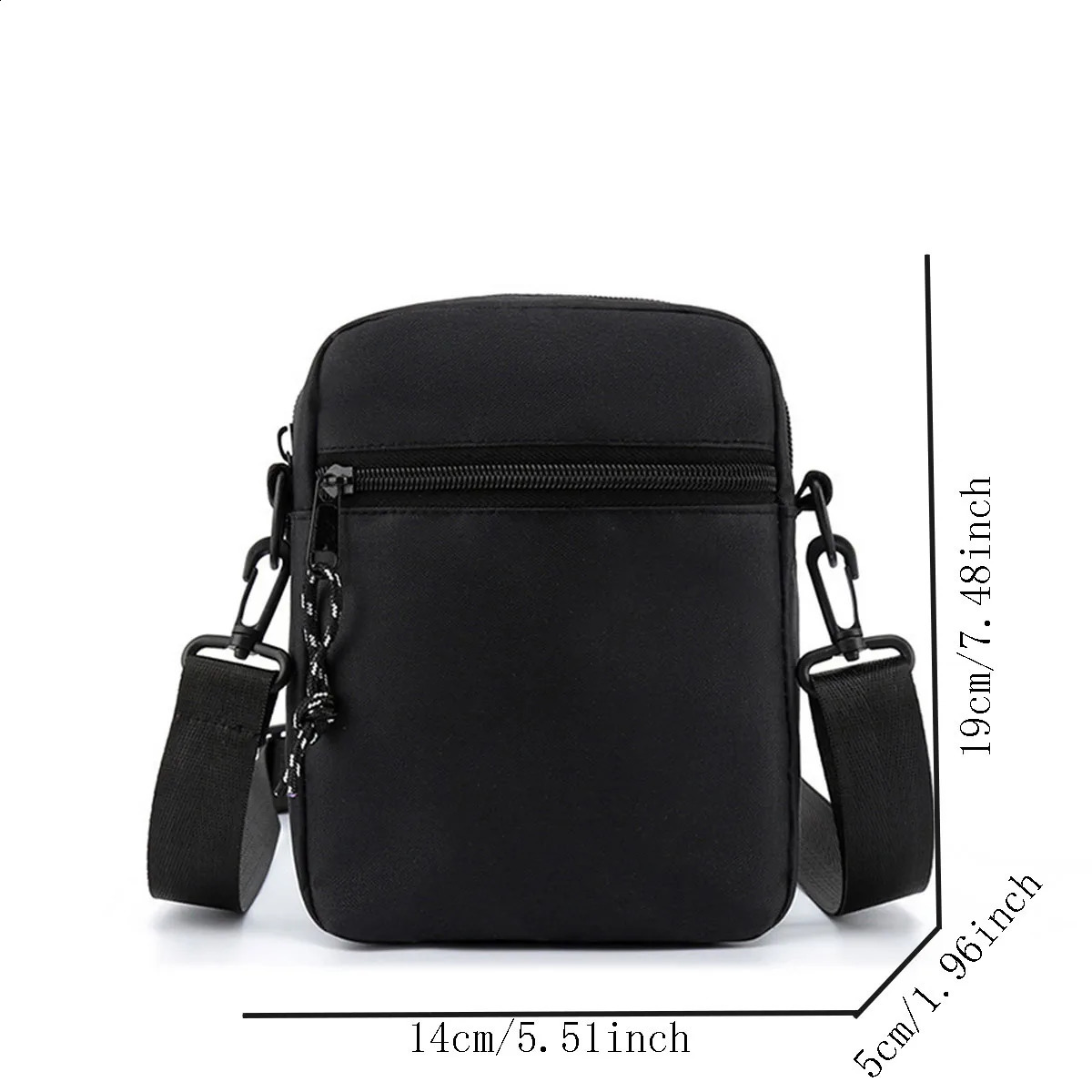 Multifunctional stylish lightweight and mini crossbodyshoulder bag for men - canvas phone bag casual sports small square bag 260626 - view 5