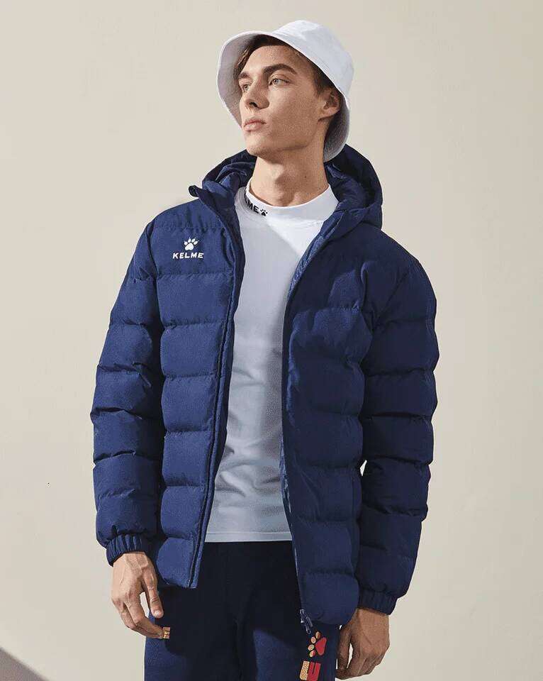KELME Winter Men's Cotton Jacket Hooded Short Warm Coat Training Sports Team Uniform Women Padded Outwear 8261MF1013 J260626 - view 6