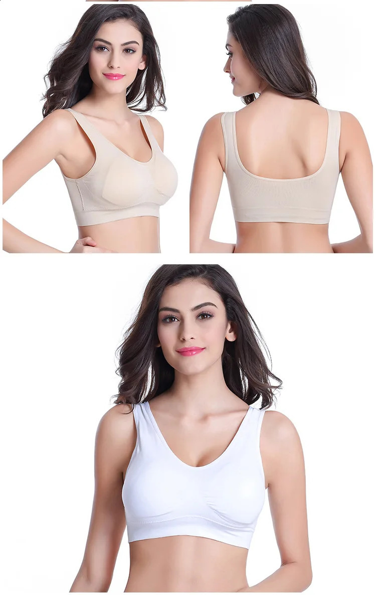 3pcsSet Seamless Push up Yoga Running Bra Wireless Fitness Sports plus Size S5XL Women Removable Pad Underwear 260626 - view 7