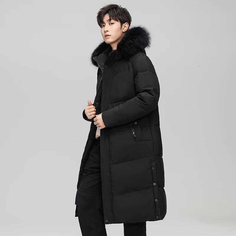 Windproof Warm Leisure Long Feather Couple Outdoor Mountaineering Camping High quality Comfortable Versatile Down Jacket W260626 - view 6