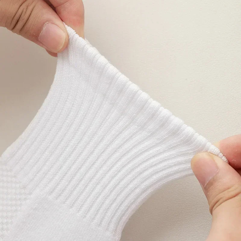 5pairs Socks Mens Cotton Deodorant Winter Towel Bottom with Velvet Midtube White Stockings Thickened Sports 260622 - view 7