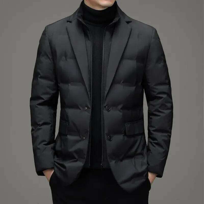 2025 High quality men winter business casual fashion handsome duck medium long down jacket J260626 - view 3