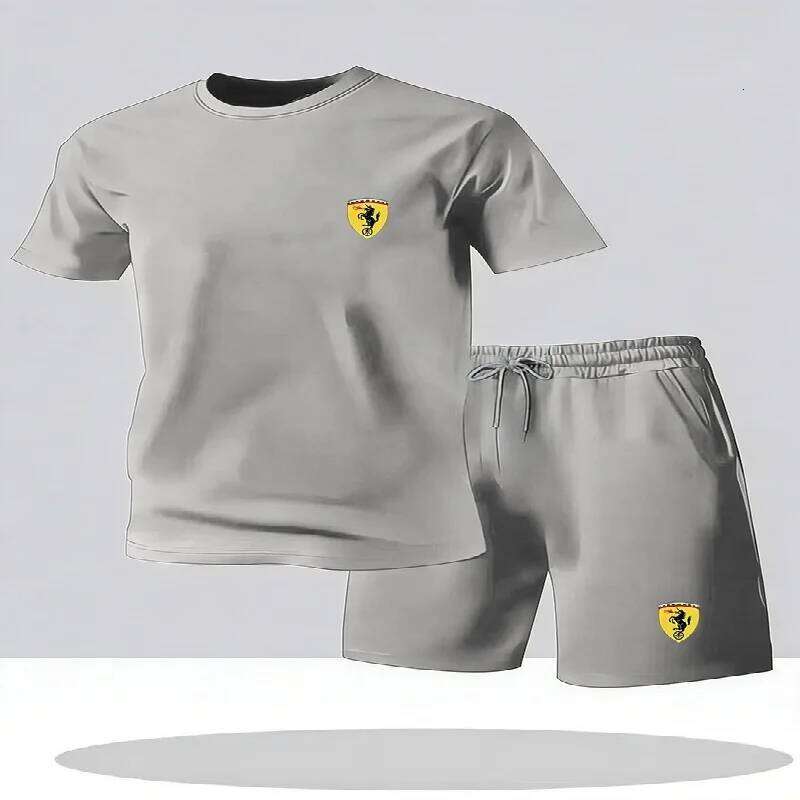Summer short sleeved comfortable sports suit men's casual round neck T-shirt and shorts two-piece set 26Y0626 - view 6