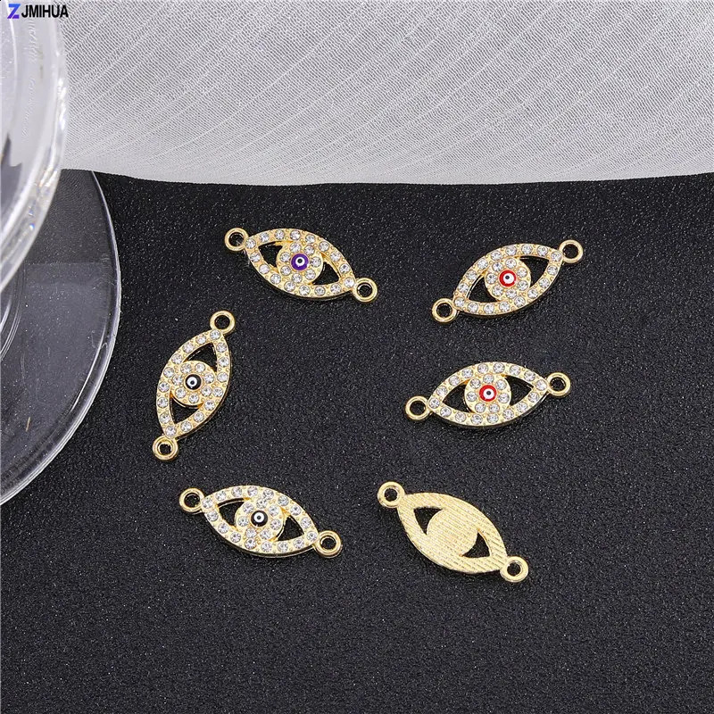 10pcs Crystal Charm Connectors For Jewelry Making Supplies Multiple Style Animal Heart Pendants DIY Bracelet Earring Accessories 260623 - view 6