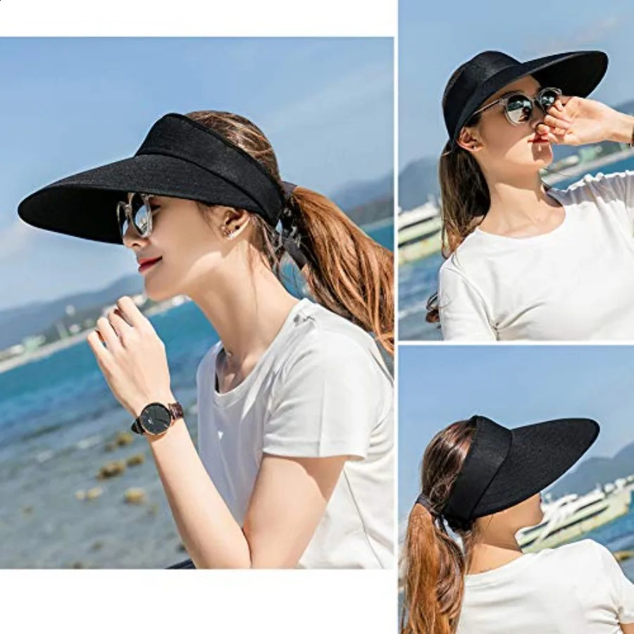 Sun Visor Hats Women Large Brim Summer UV Protection Beach Cap 260625 - view 7