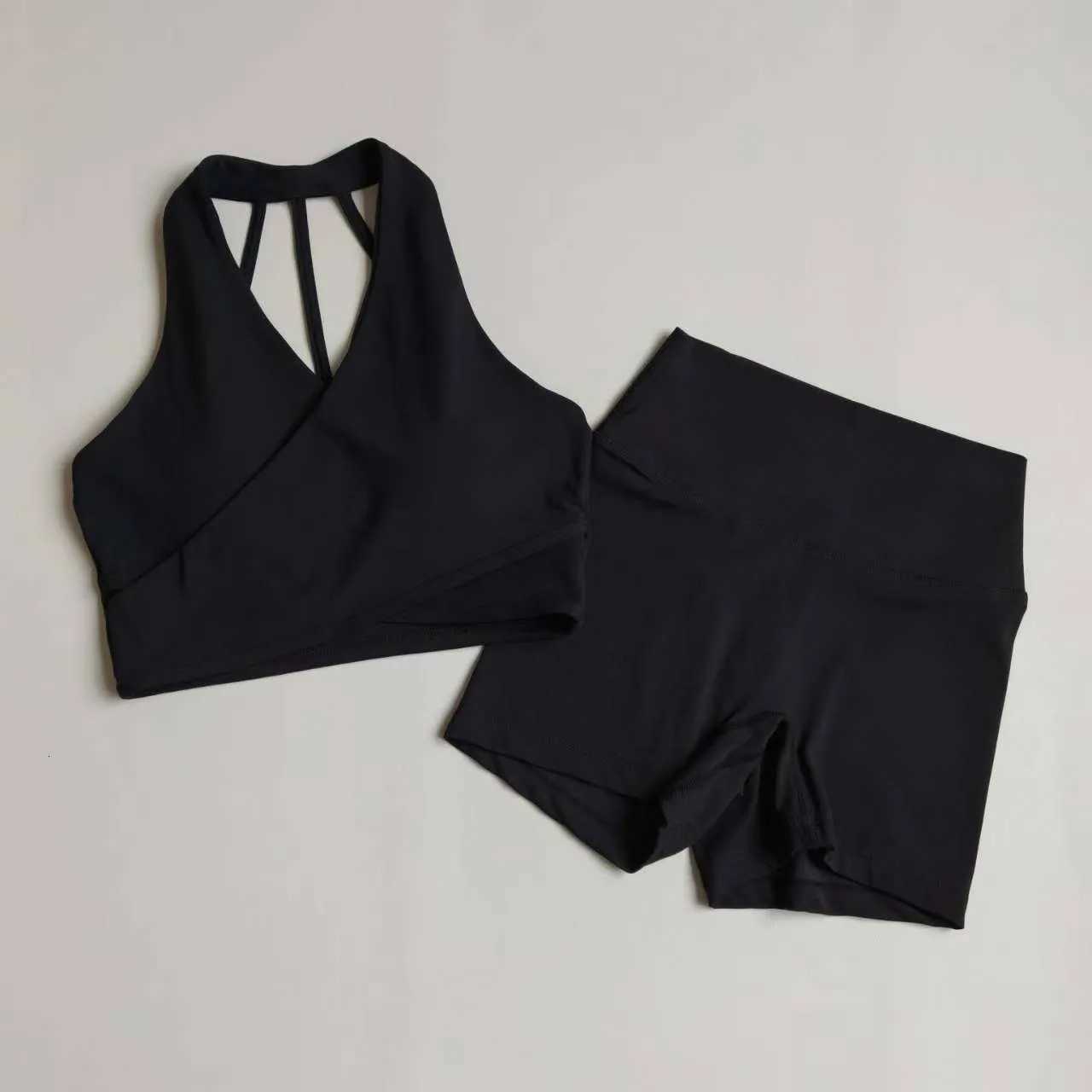 High-Waist Womens Yoga Shorts Suit Set Sports Bra Hip Lifting Fitness Sports Shorts for Active Wear Gym Set Pilates Clothing M260626 - view 4