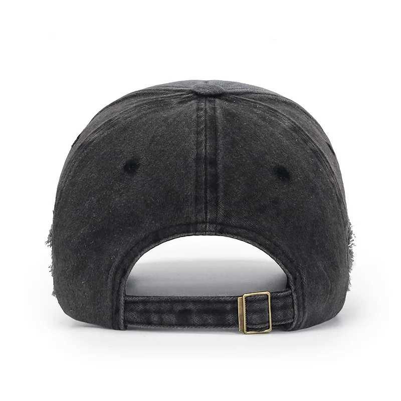 washed frayed Vintage baseball distressed with embroidered numbers sun visor duckbill hat M260626 - view 7