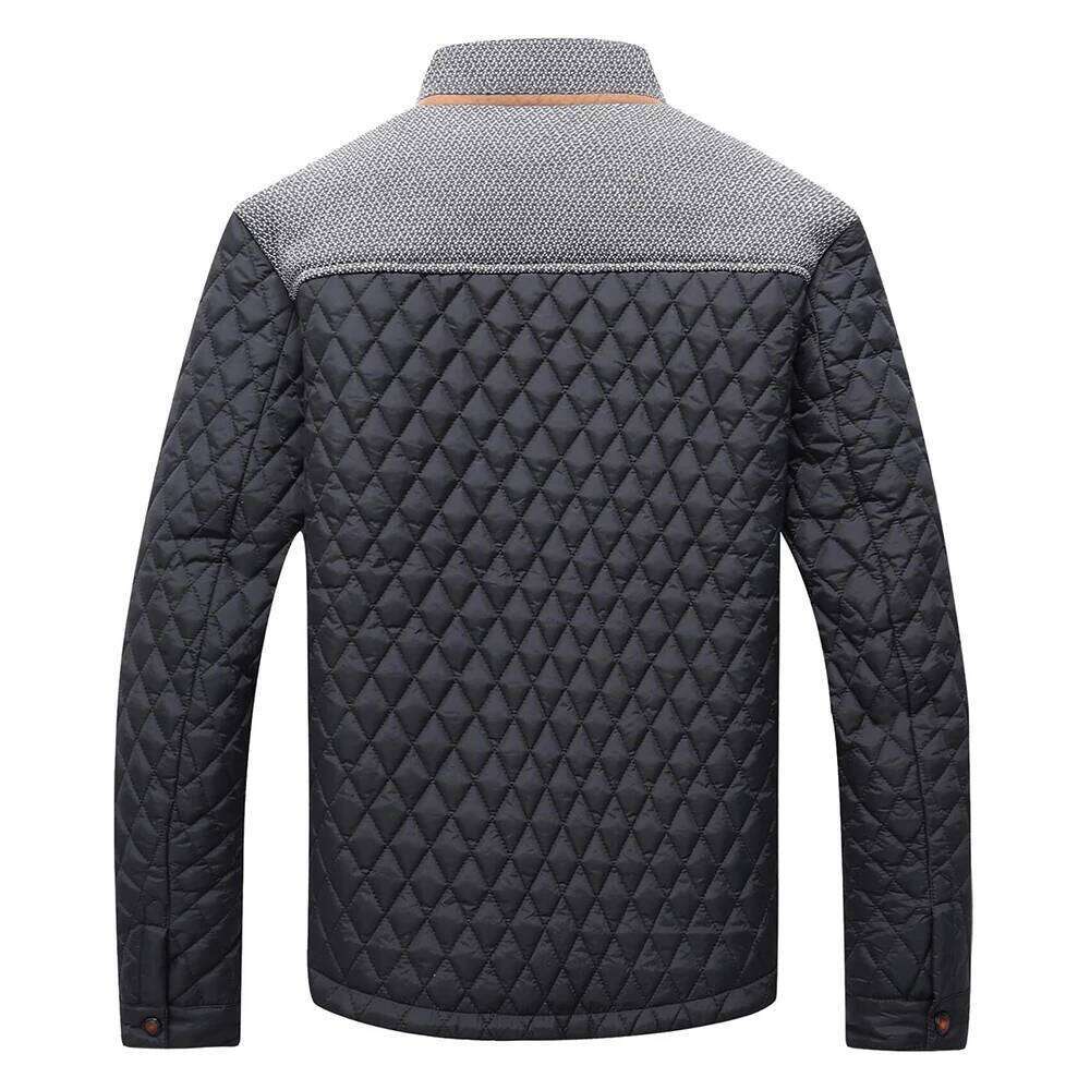 Men's Jackets Bomber Coat Diamond Quilted Puffer Lightweight Casual Button Down High Quality Overshirt Us Size W260626 - view 3