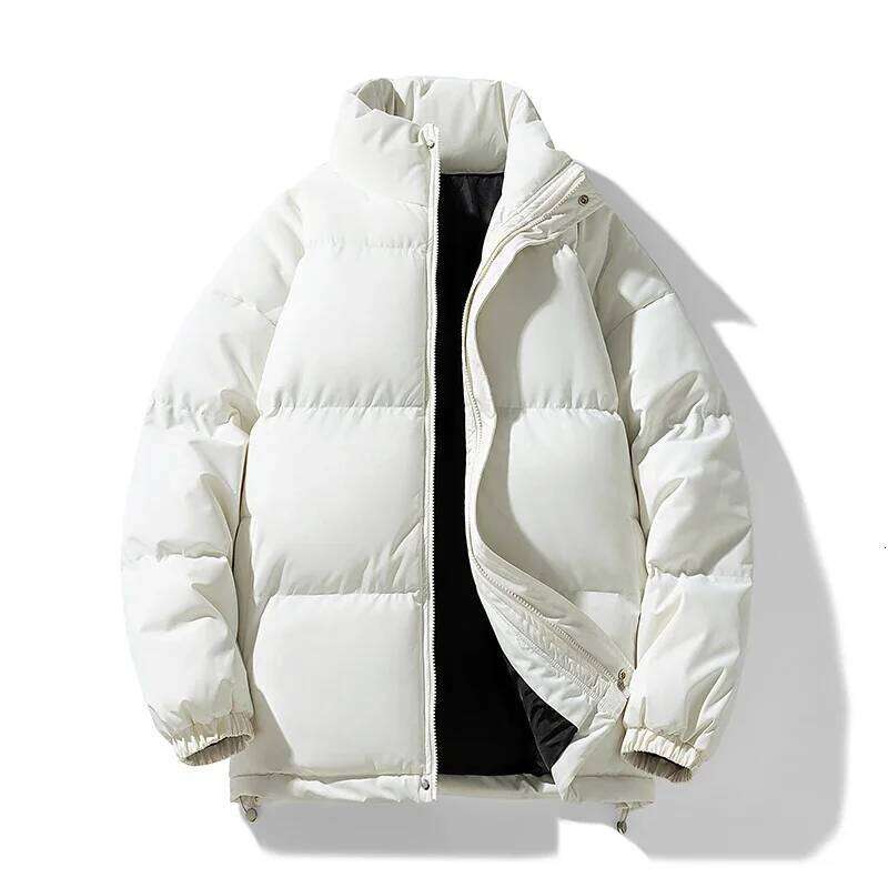 8XL Puffer Men Thick Warm Parka Plus Size Quilted Jacket Solid Outwear Coats Loose Cotton-padded Men's Clothing Top J260626 - view 5