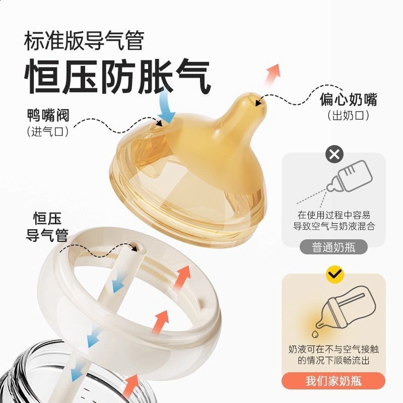 born specific bottle/high borosilicate glass anti inflation bottle/for babies aged 0-6 months 240812