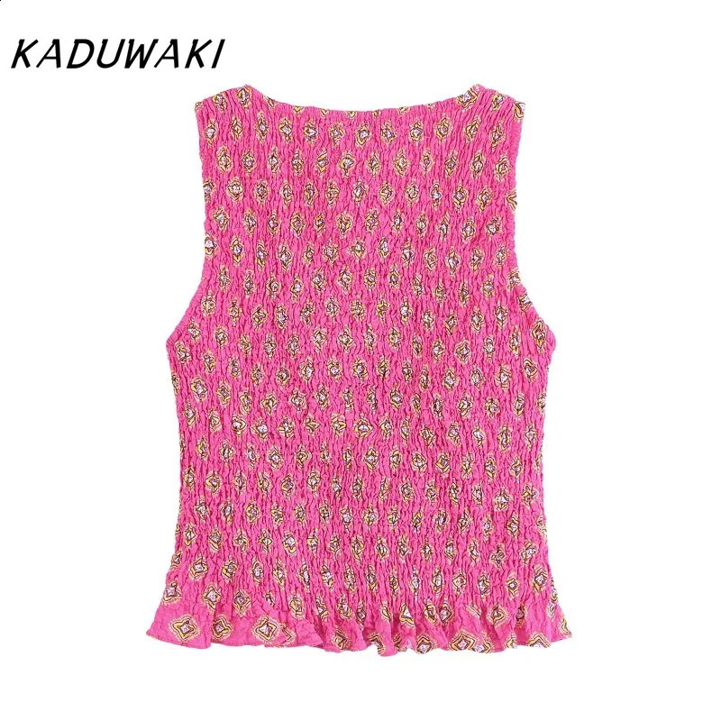 KADUWAKI Y2k Printed Maxi Skirts Set Sleeveless LaceUp Tank Tops High Waist Baggy Boho Summer Beach Vacation 2piece 260625 - view 6