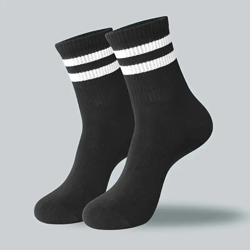 61020 Pairs Men Women Striped Round Neck Socks Spring Autumn Breathable Odor Proof Sweat Absorbing AllSeason Casual 260622 - view 7