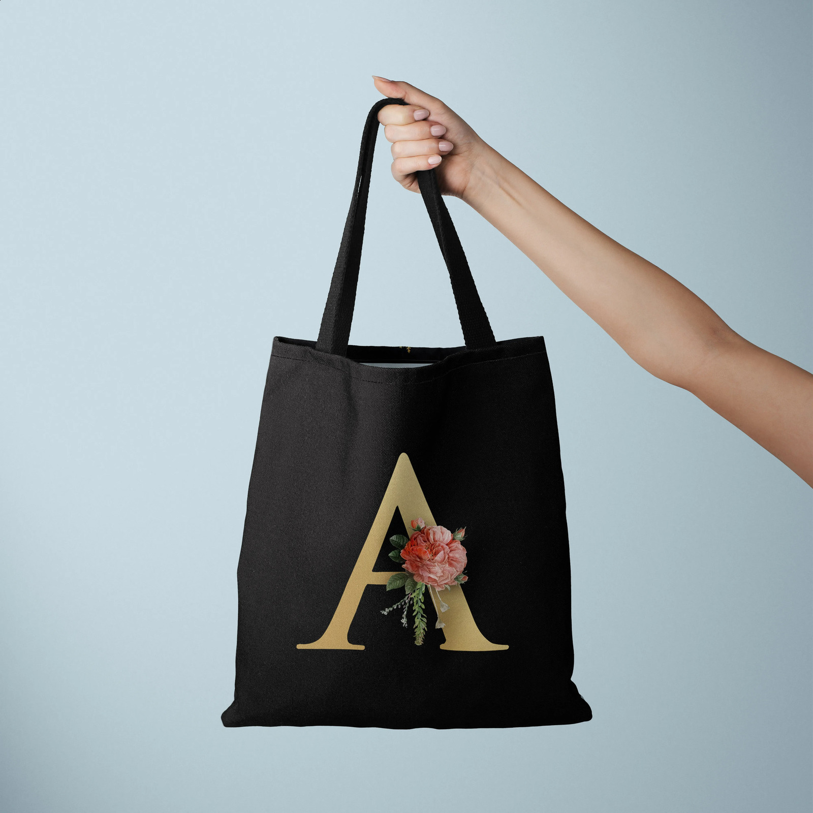 Letter Printing Canvas bag Lightweight Shoulder bag Tote bag Handbag Shopping bag Holiday Gift Bag 260625 - view 4