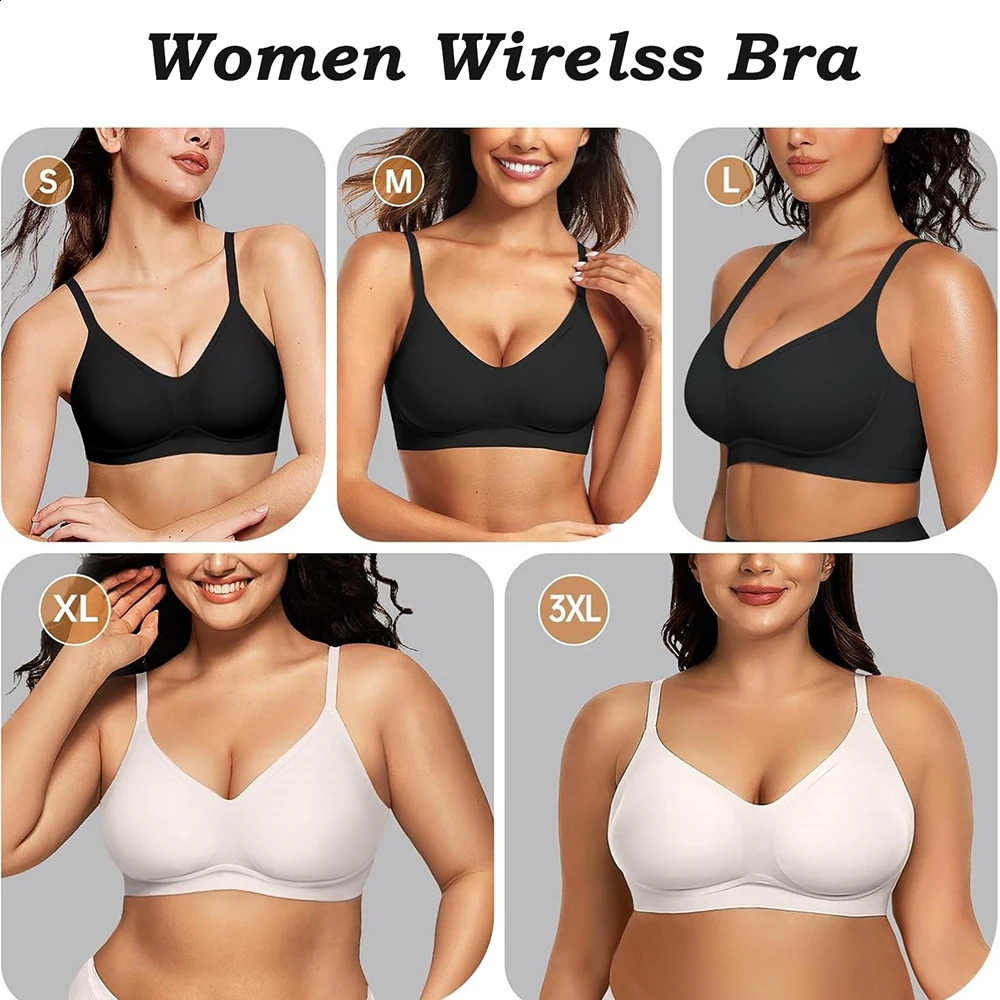 Jelly Wireless Bra Deep V Push Up Seamless TShirt Comfortable Plunge No Underwire Bras with Adjustable Straps Everyday 260626 - view 6