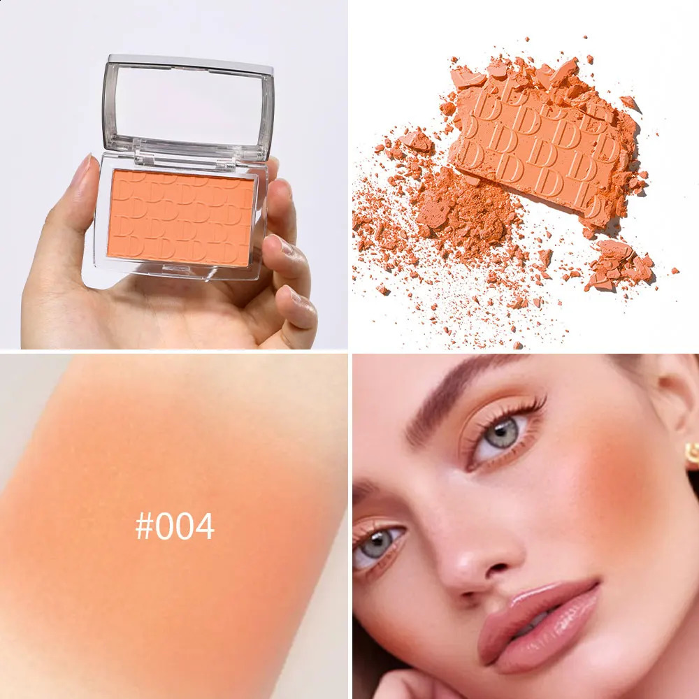 2pcs Matte Embossed Blush Brush Long Lasting High Pigmented Multi-Purpose Blush Palette Pink Natural Color Rendering Cosmetics 260625 - view 7