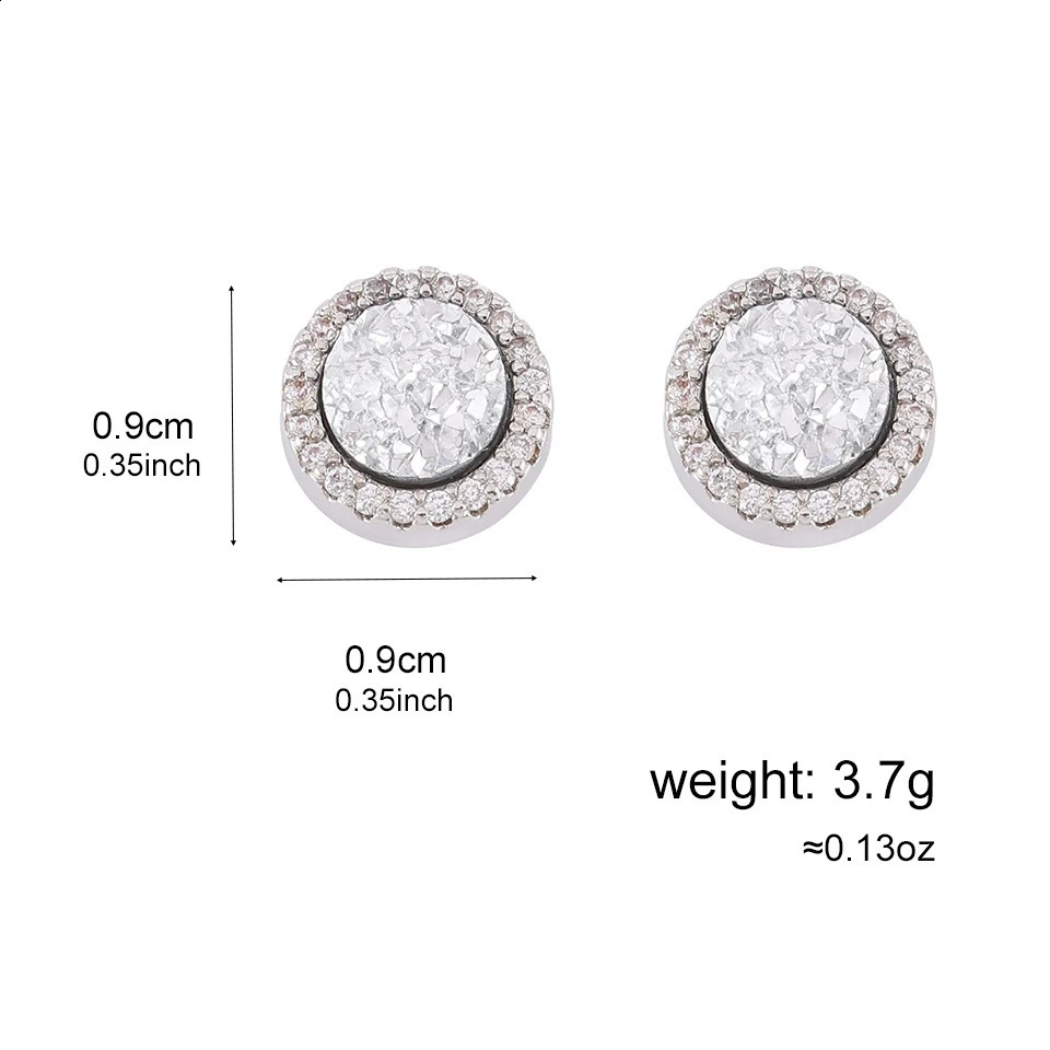 ZAKOL 2Pcs y Crystal Black Blue White Color Magnetic Ear Clips Non Piercing Stud Unisex Wedding Jewelry Accessories 260623 - view 7