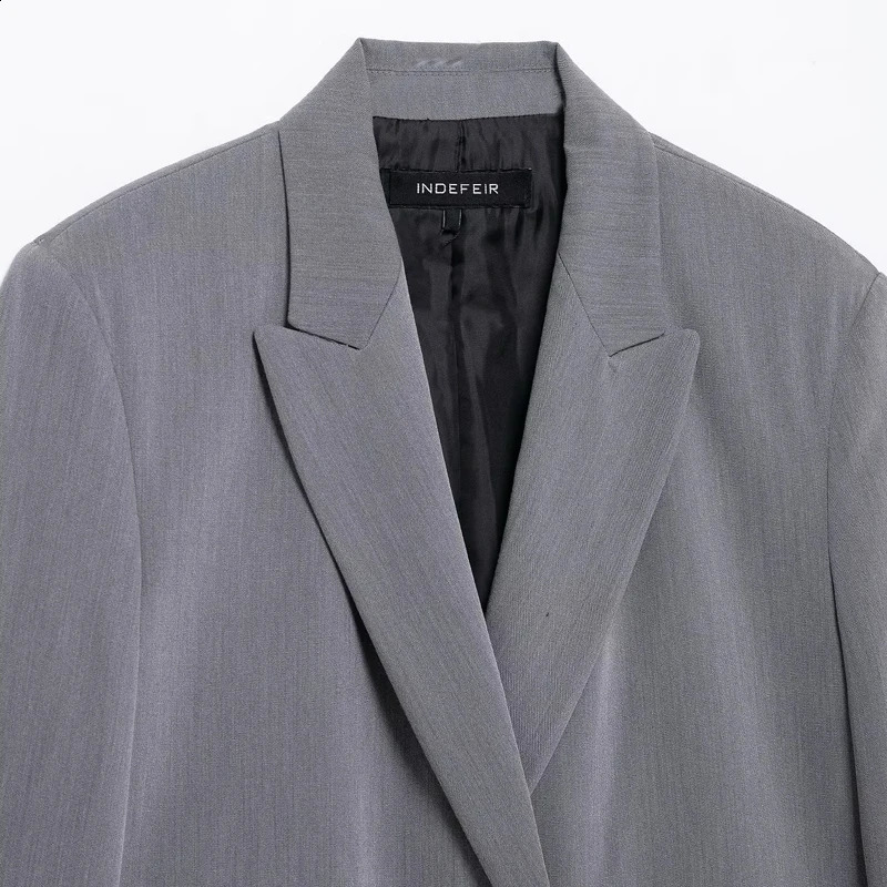 HXAO Womens Blazers Office Wear Long Blazer Spring Sleeve Solid Women Oversize Jacket High Quality 260625 - view 6