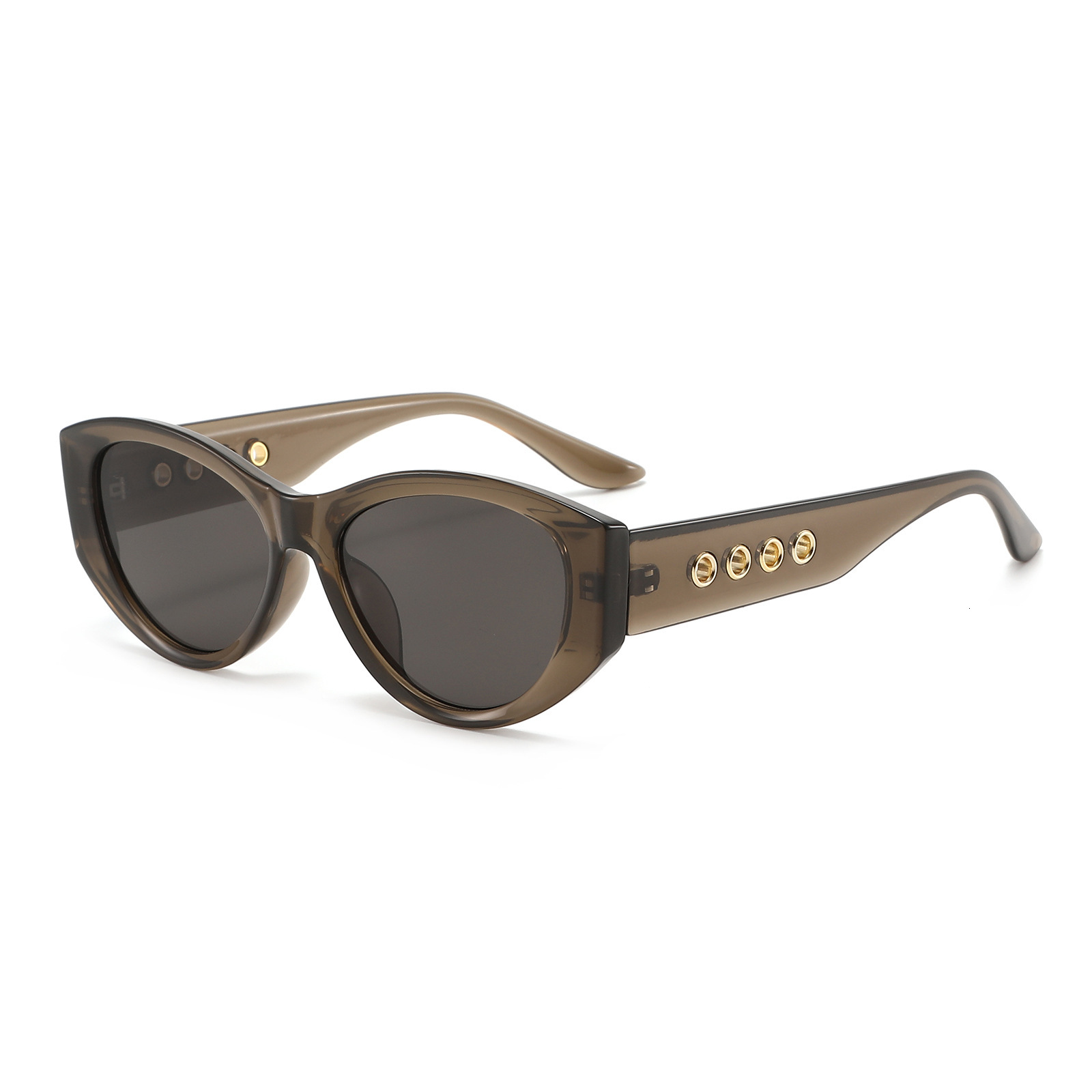 20 New European American Small Frame Cat Eye For Women With Perforated Legs, Fashionable And High-End Street Style UV Protection Sunglasses - view 6