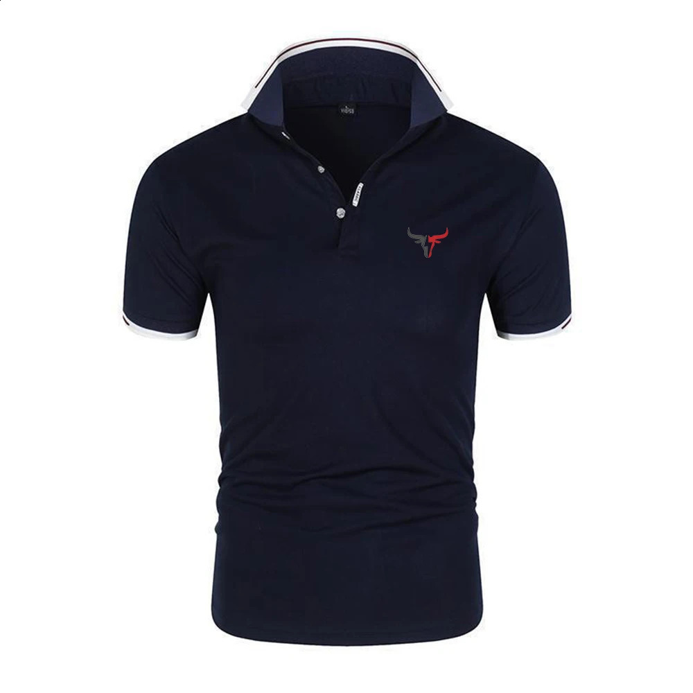 2026 Men Sport Bull Pattern Sixcolor Polo Shirts Stand Collar Breathable Tshirt Summer Fashion Short Sleeve 260625 - view 4