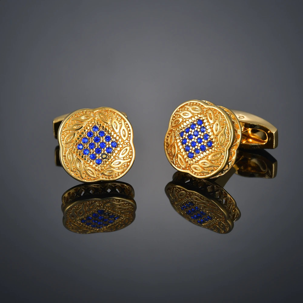 High Quality Gold Color Cufflinks Chinese Knot Maple Leaf Dear Square Music French Shirt Cuffs Suit Accessories Wedding Jewelry 260626 - view 5
