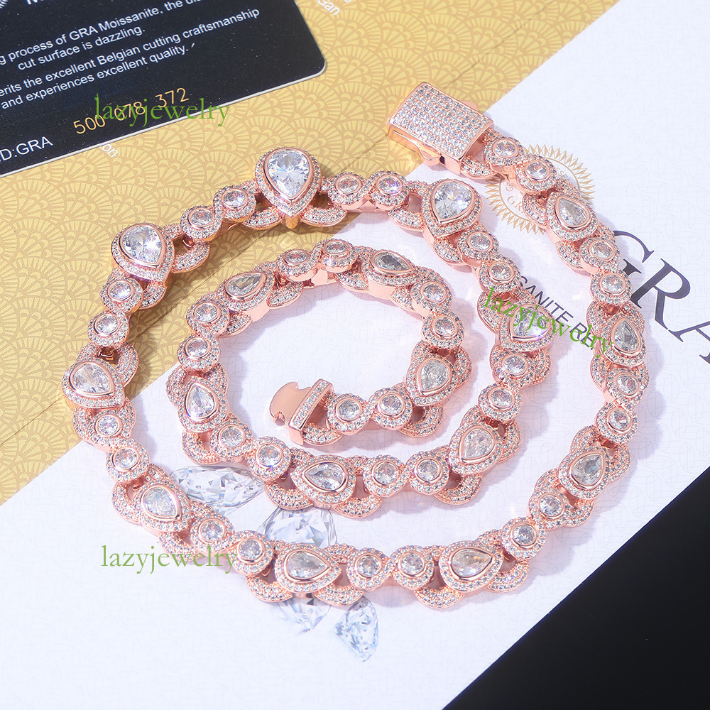 15mm hip hop burst small temperament luxury water drop eight figure necklace hip hop fashion trend accessories moissanite set diamond level complex je - view 6
