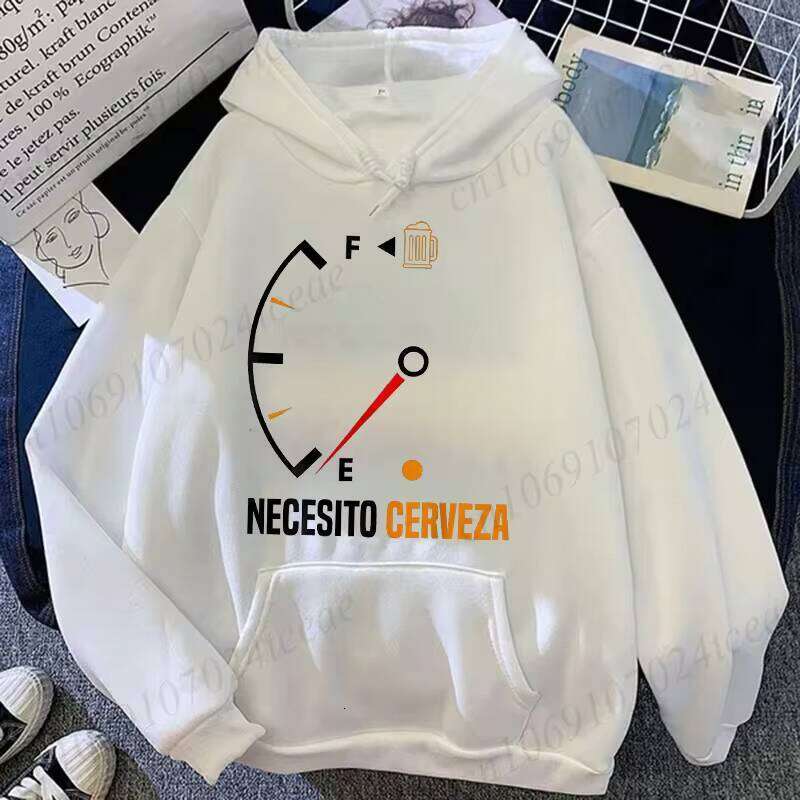 NECESITO CERVEZA Fashion Hooded Sweatshirt Pullover Hoodie Unisex Black White Hoodies for Men Beer Party Sportwear W260626