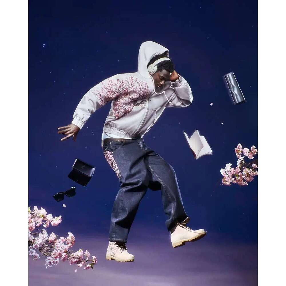 Harajuku Plum Tree Embroidered Oversized Pink Zipper Hoodies For Men and Women Y2K New Gothic Fashion Retro Street Sweatshirts W260626 - view 6