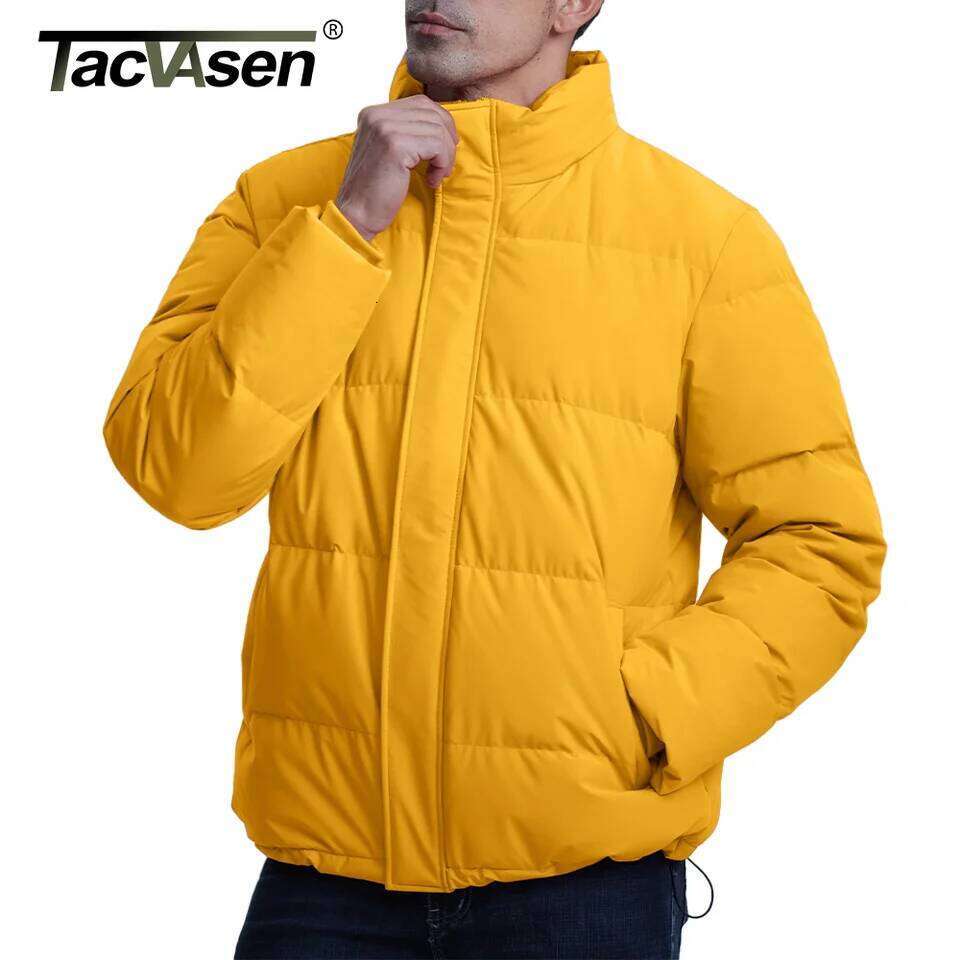 TACVASEN Winter Down Mens Stand Collar Quilted Jackets Water Resistant Lightweight Puffer Jacket Windbreaker Coats Male W260626 - view 7