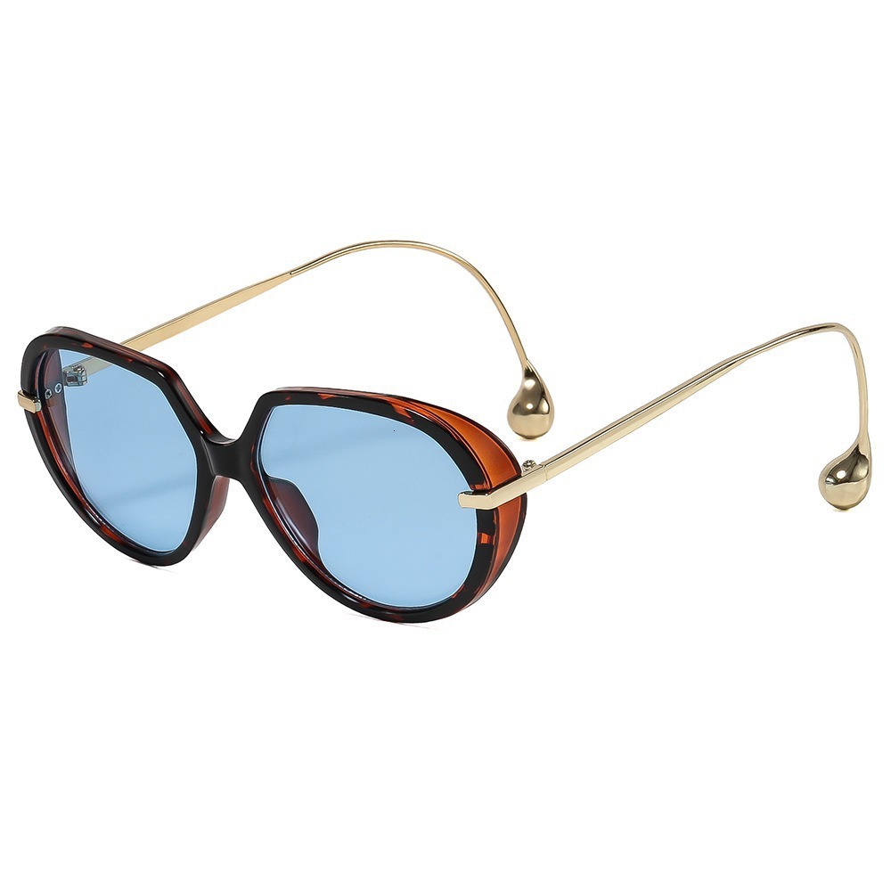 20 European American Style Unique Large Frame New Model With Drop Earrings And Metal Temples Versatile High-End Women's Sunglasses - view 4