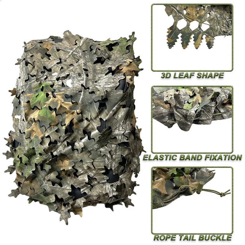 3D Bionic Leaf Shape Backpack Cover Iaser Cutting Outdoor Hunting Camo Backpack Cover Hunting Backpack Accessories 260626 - view 3
