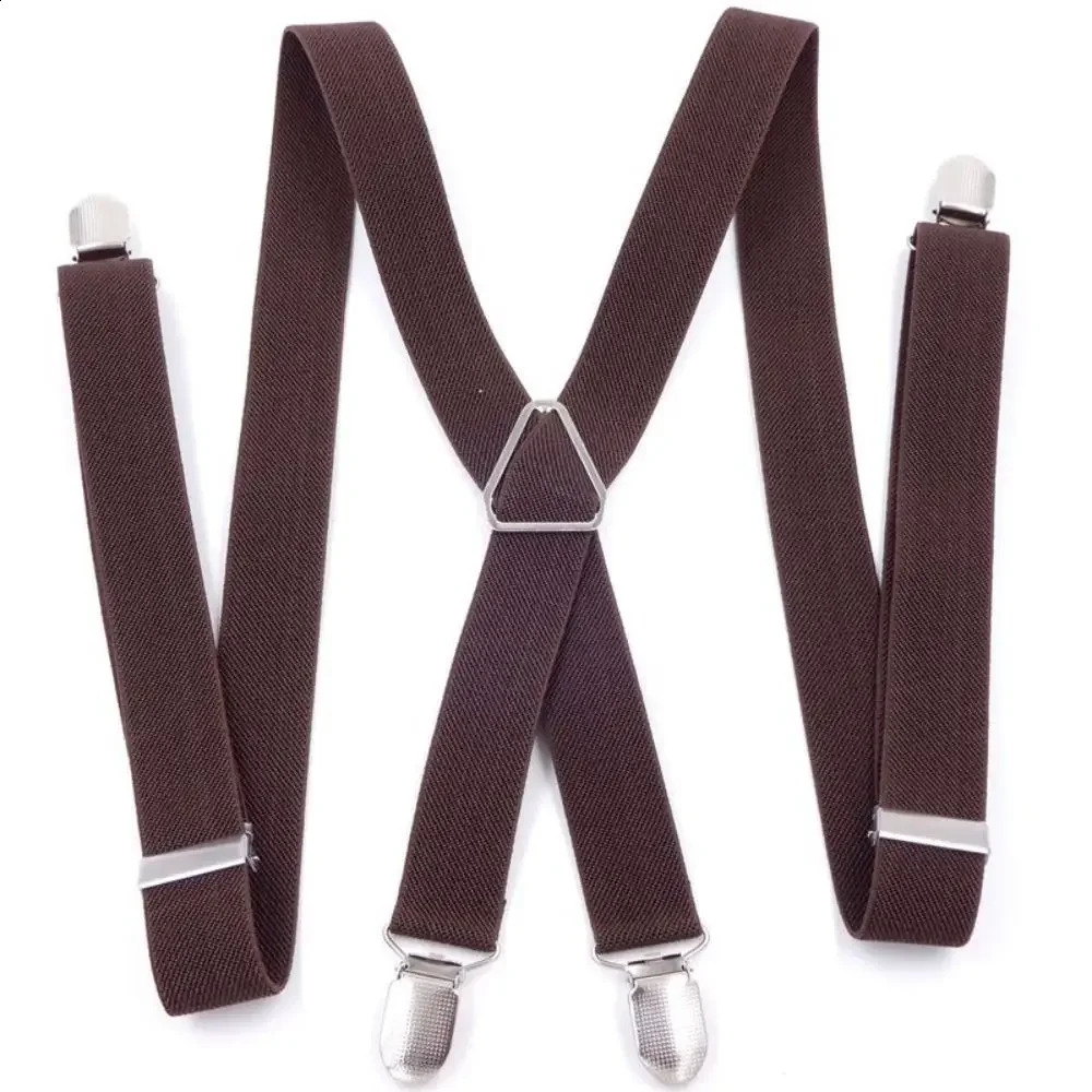 4 Clips 25CM Wide Men Suspenders Women Elastic Adjustable Adult Braces Suspender Kids Children Boys Girls Wedding Accessories 260626 - view 6
