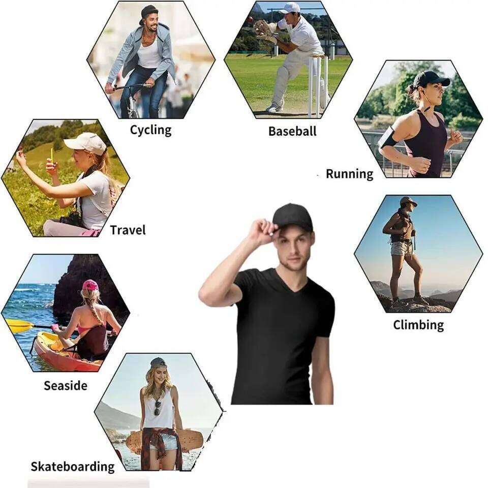 Caps Black for Mens Women Sports Adjustable Cotton Baseball Cap Casual Summer Hat W260626 - view 4