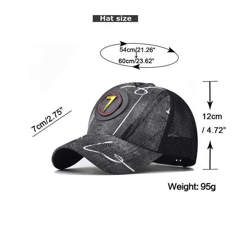 Design Personality 7 Letter New Retro Mesh Baseball For Men Women Autumn Summer SnapHat High Top Network Sun Hat Gorras M260626 - view 3