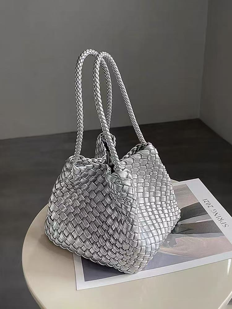 Luxury Bag 2026 Woven Goddess Style Top Handle Bag for Women, Premium Embossed Texture Handbag, Trendy Hot Sale Ladies Purse Free Shipping - view 1