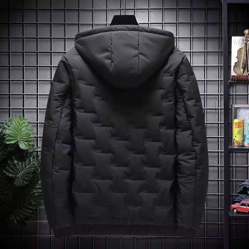 New Winter Men's Clothes Trendy Down Cotton Padded Loose Coats Thickened Warm Bread Jackets with Hats J260626 - view 5