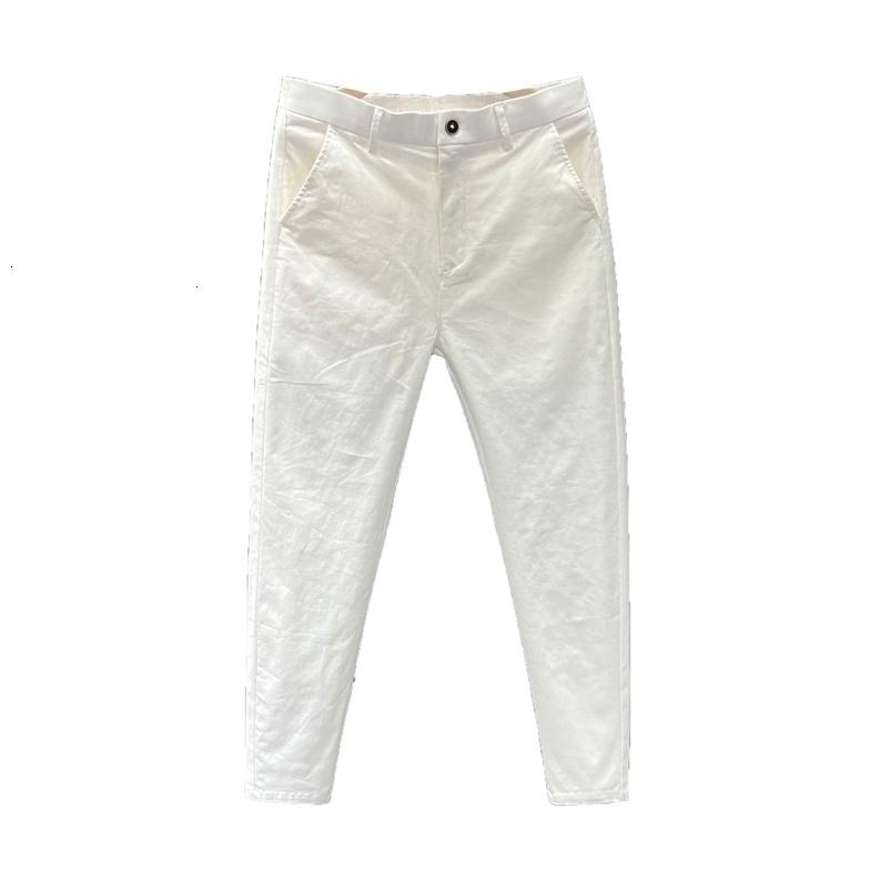 Mens Summer Thin Pants Straight Simple White Casual Man Clothing Trendy Slim-fitting Cargo Pants 260625 - view 6