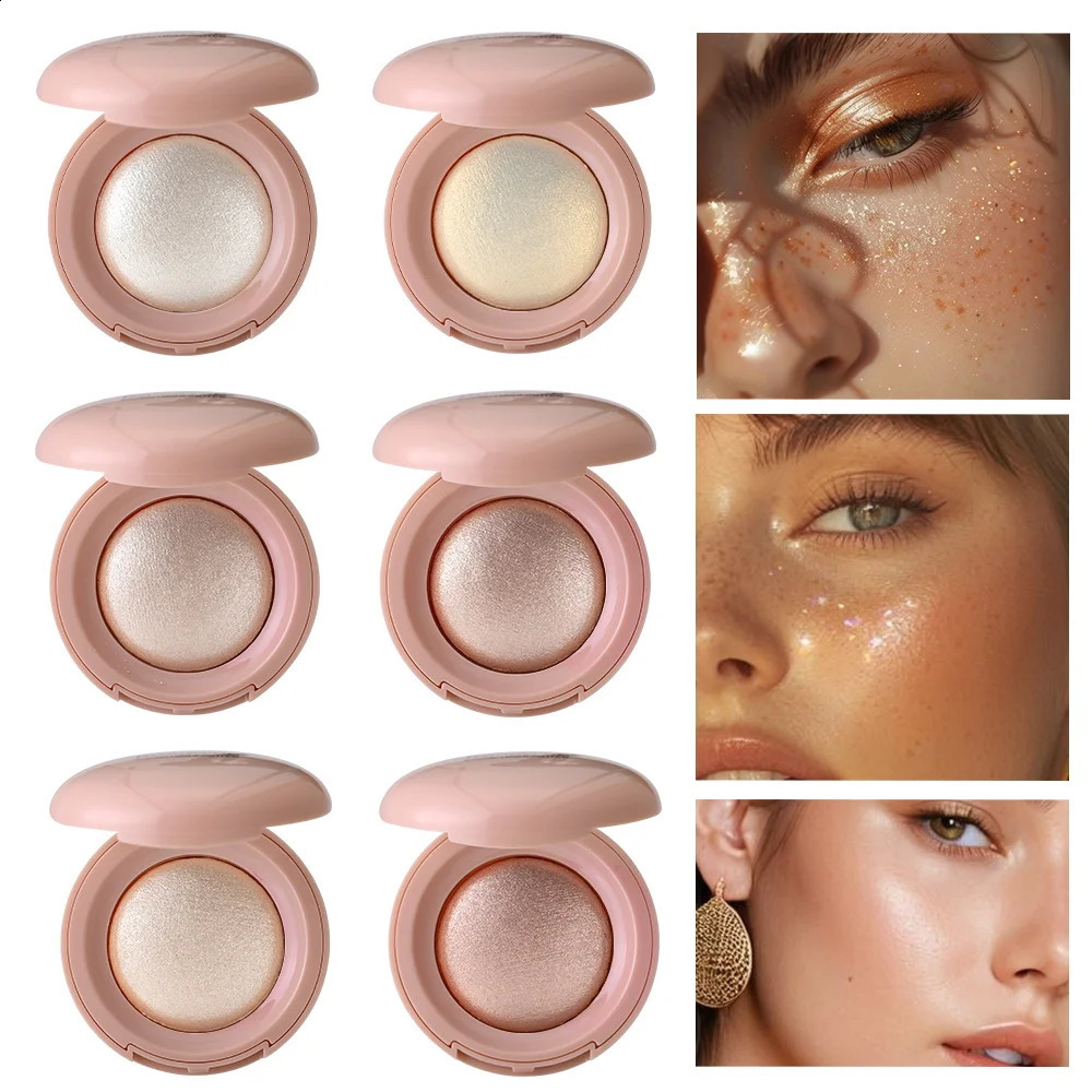 Long-lasting waterproof fine shimmer highlighter natural glossy effect brighten the contour and modify the face 260625