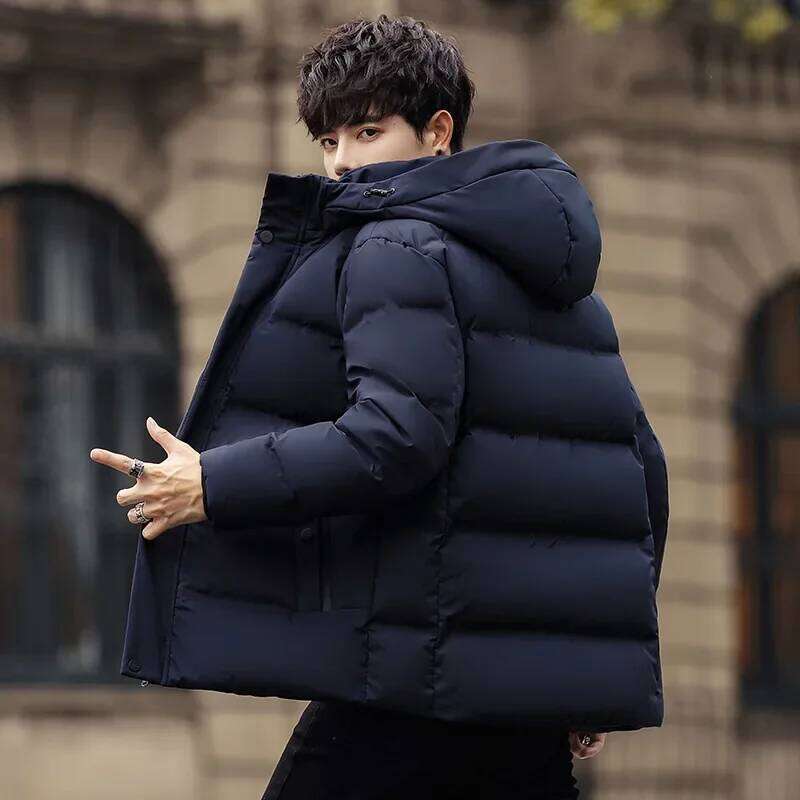 White Jacket Men Warm Solid Color Hooded Coats Thick Down Parka Male Top Quality Winter Outdoor Coat J260626 - view 3