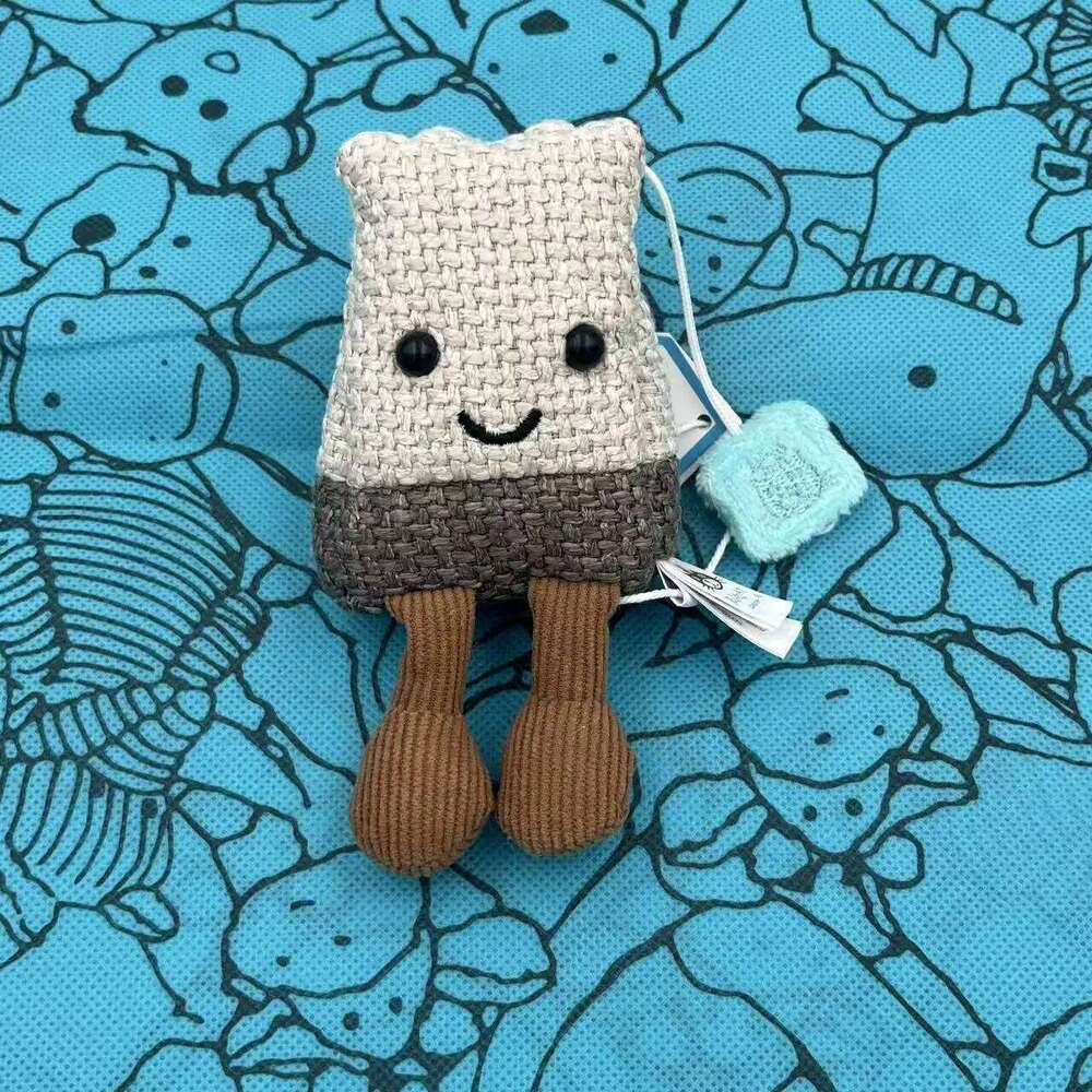 New UK Limited Edition Tea Bag Marshmallows Cartoon Doll Cat Interactive Toy Pet Girl Gift Graduation season gift keychain 26Y0626 - view 6